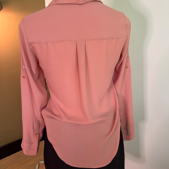 Express soft pink button down blouse - size small - Picture 3 of 7